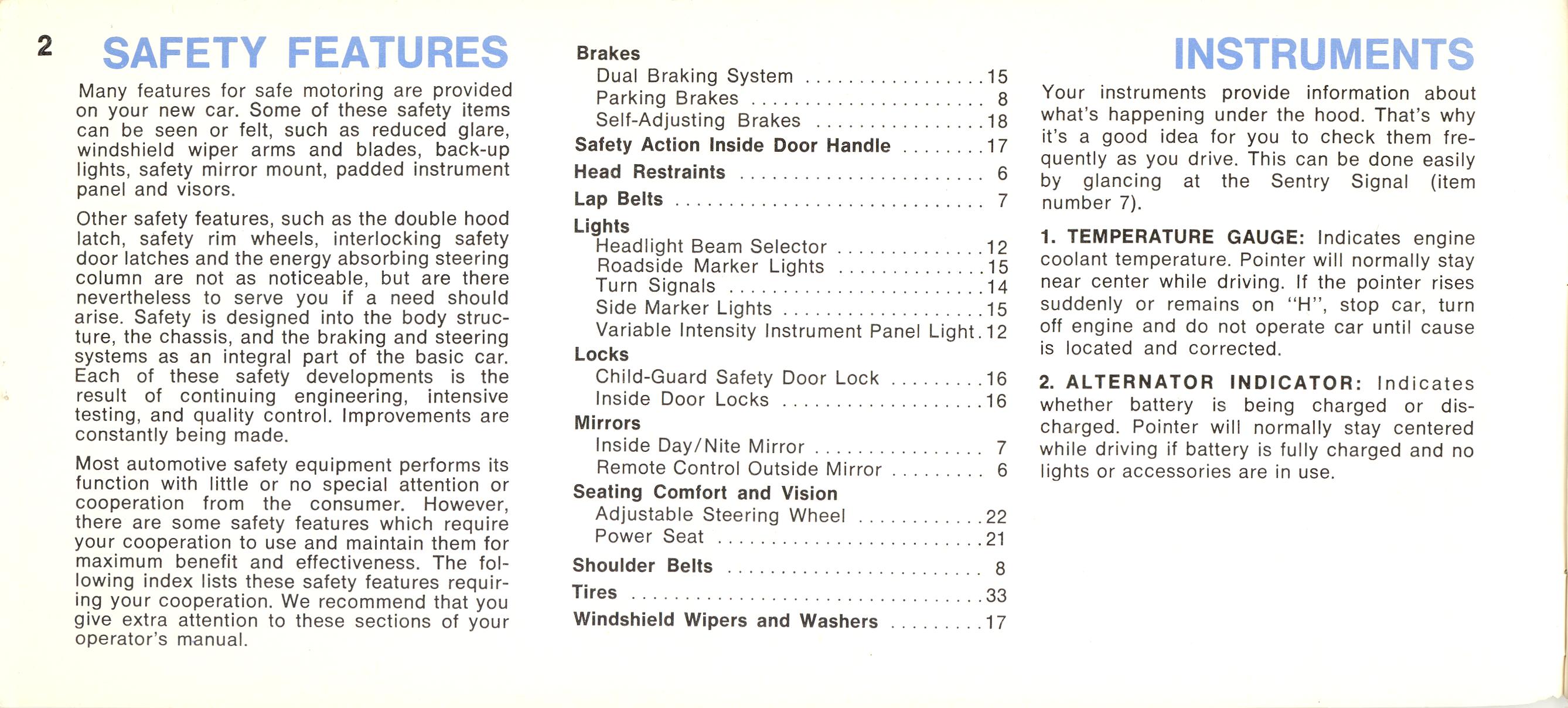1968 Chrysler Imperial Owners Manual Page 39